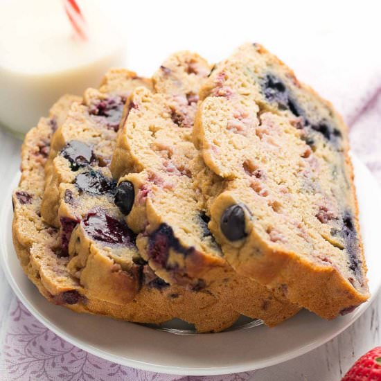 Strawberry Blueberry Pound Cake