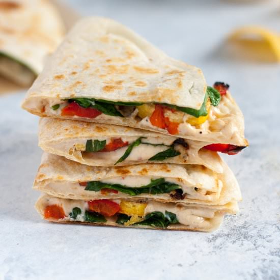 Plantain & Red Pepper Quesadillas