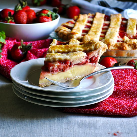 Strawberries & Cream Pie