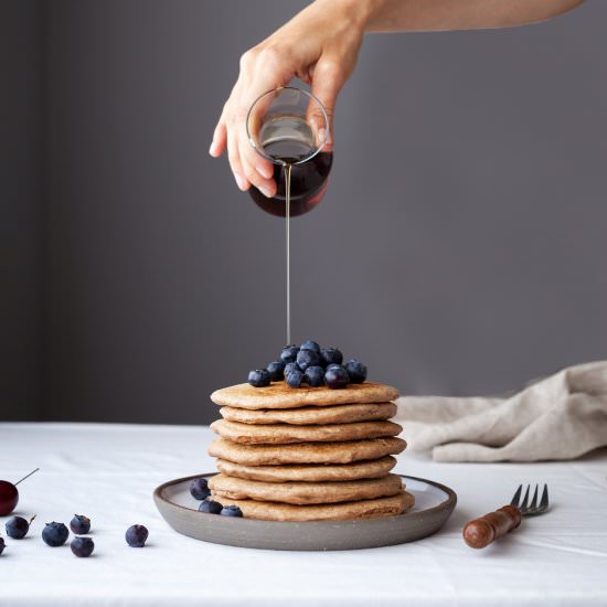 Fluffy Cinnamin Spelt Pancakes