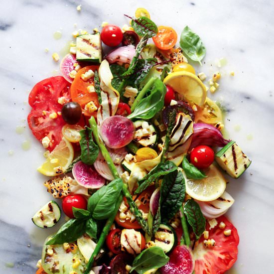 Grilled Veggie & Tomato Salad