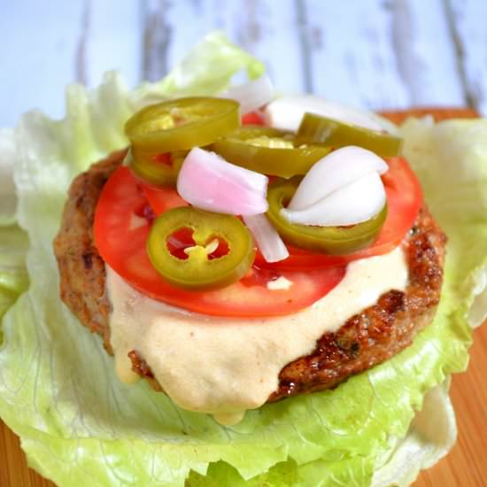 CHICKEN PATTIES LETTUCE WRAPS