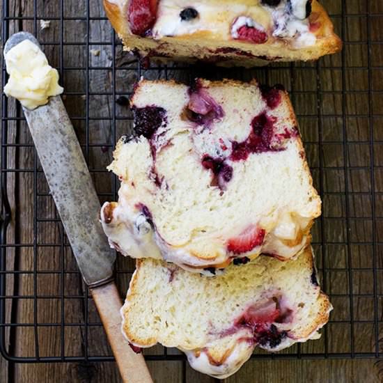Glazed Summer Fruit Yeast Bread