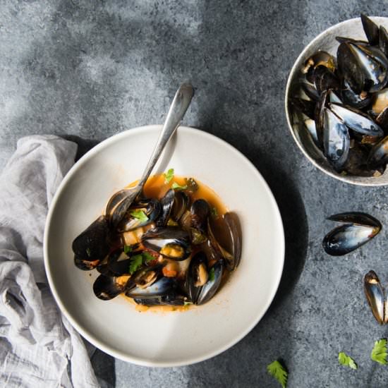 One Pot Mussels