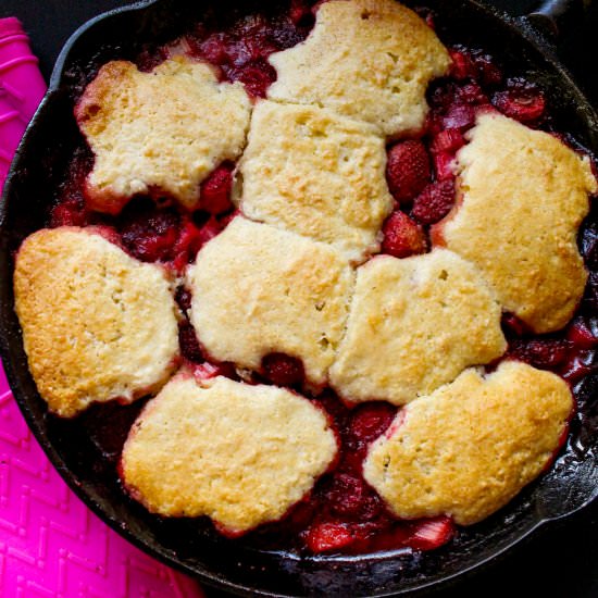 Strawberry Rhubarb Cobbler