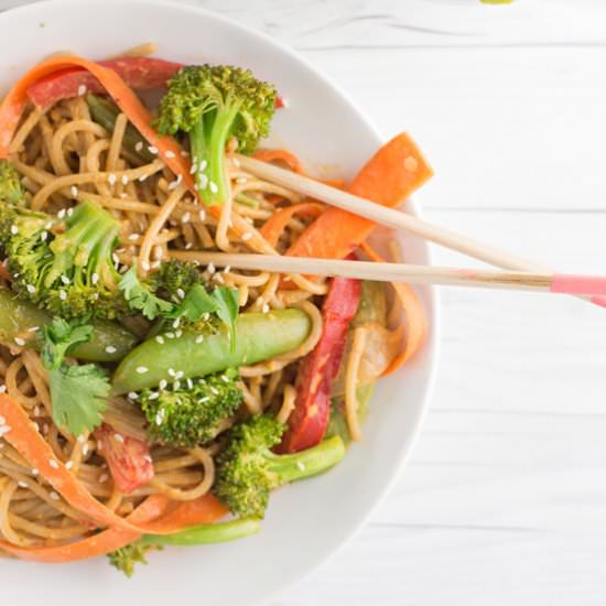 Peanut Noodles with Vegetables