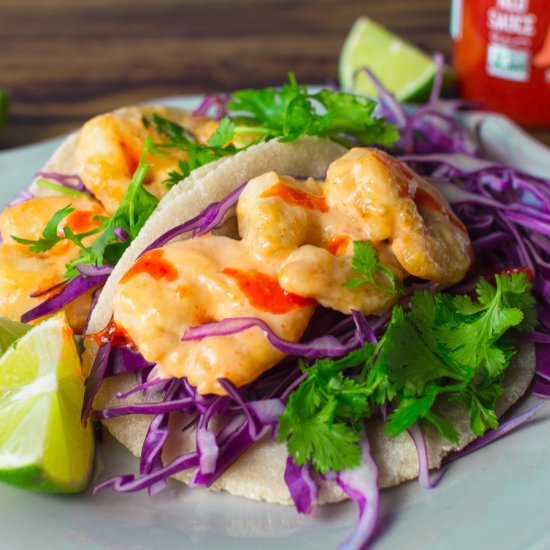 Paleo Bang Bang Shrimp Tacos