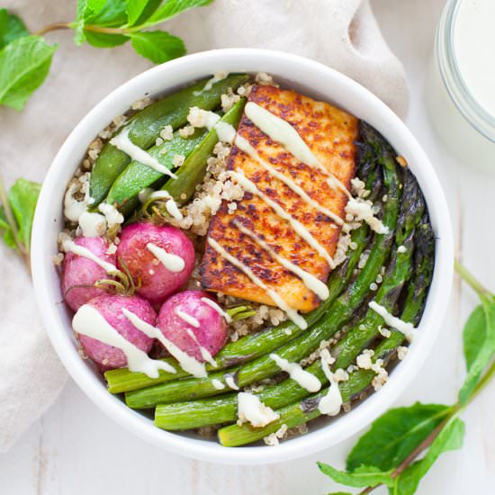 Spring Vegetable Buddha Bowl