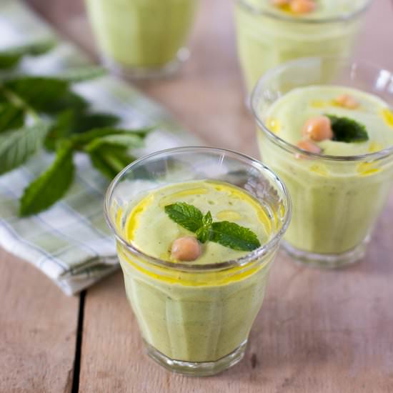 Creamy Cold Soup with Zucchinis