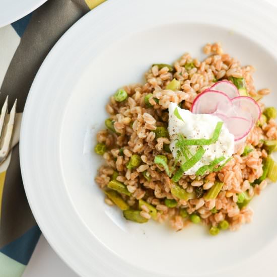 Farro with Spring Vegetables