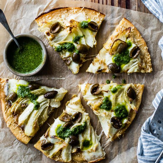 Olive Socca Flatbread