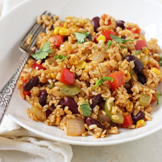 vegetable cajun brown rice