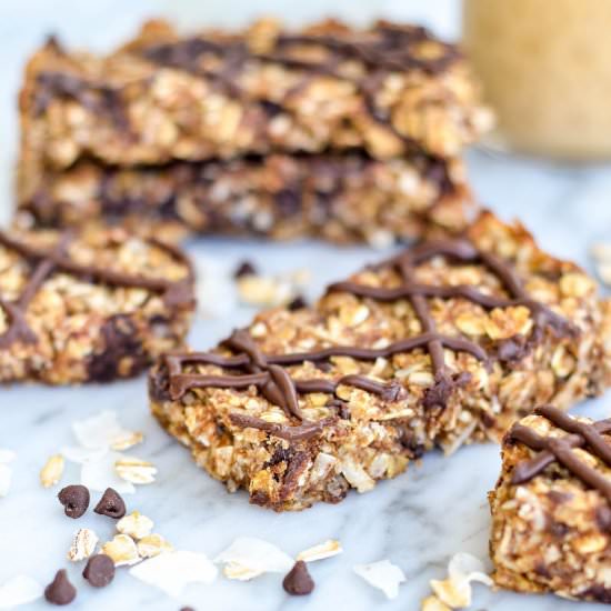Peanut Butter Coconut Granola Bars