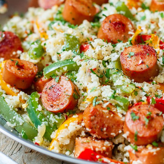 Cauliflower Fried Rice with Sausage