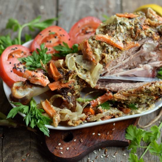 Turkey with Mustard Sauce