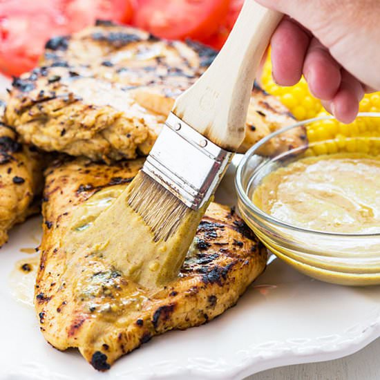 Spicy Mustard Marinated Grilled Chicken