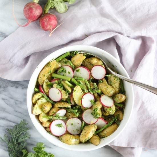 Herby Potato Salad with Asparagus