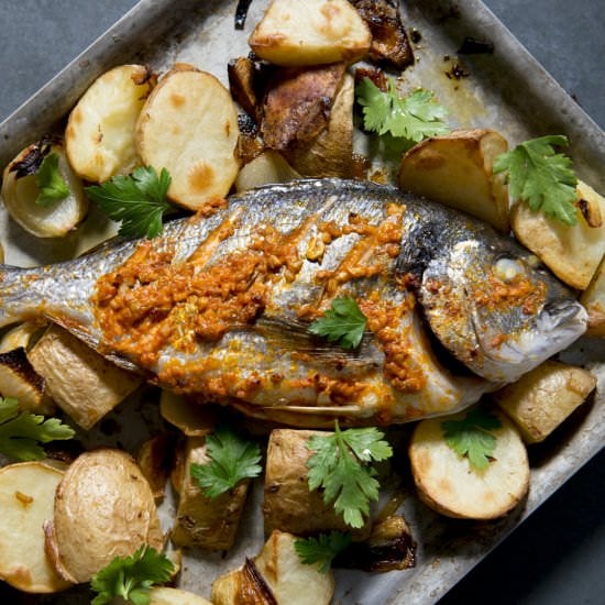 Harissa Roast Sea Bream