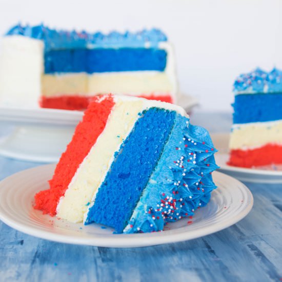 Fourth of July Cheesecake Cake