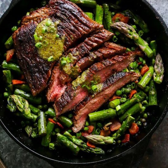 One-Skillet Steak & Spring Veggies