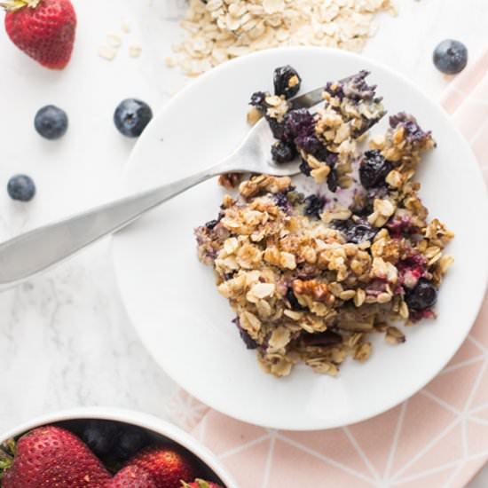 Triple Berry Oatmeal Bake