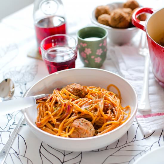 Spaghetti with Meatless Balls
