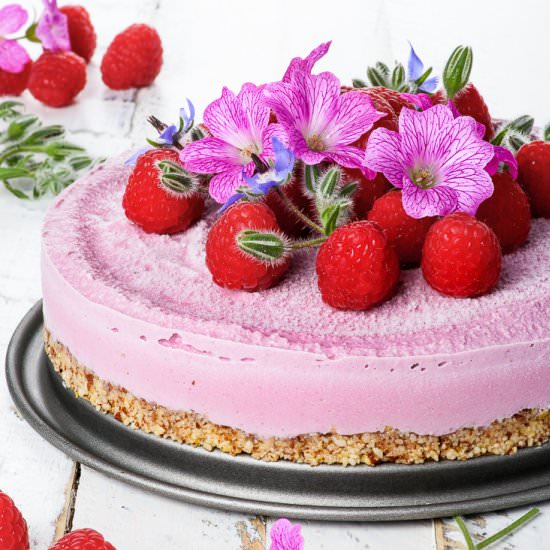 Raw Vegan Raspberry Cheesecake