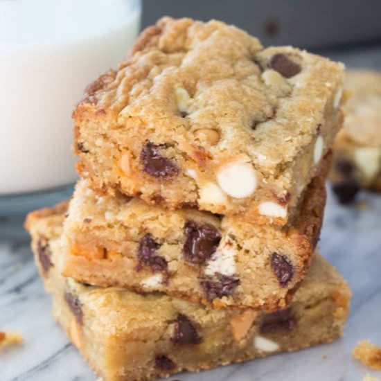 Triple Chip Cookie Bars