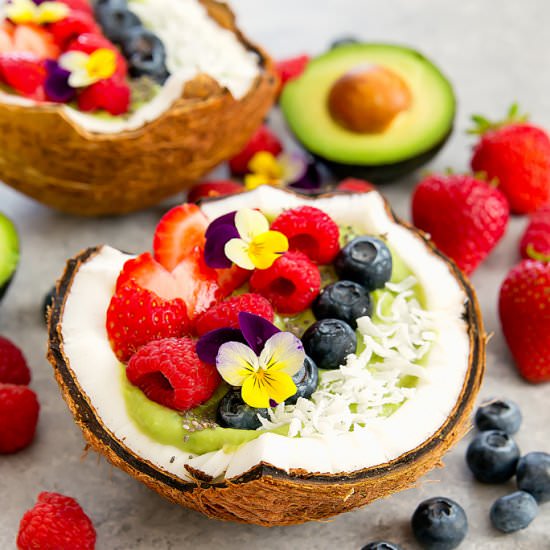 Avocado Smoothie Bowls