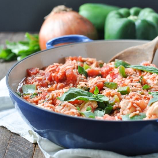20-Minute Chicken Cacciatore & Rice