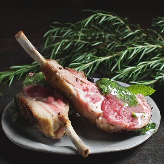 Garlic Rosemary Rack of Lamb