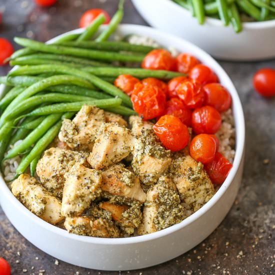 Chicken Pesto Bowls