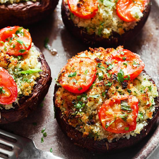 Stuffed Garlic Butter Portobello