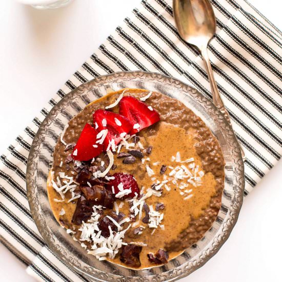Almond Chocolate Chia Pudding