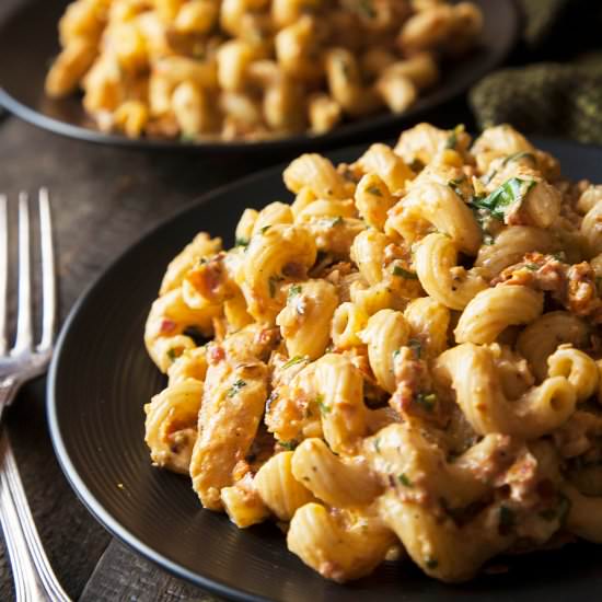 Pasta with Bacon and Sun-Dried Tomatoes