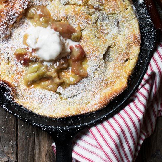 Rhubarb Dutch Baby
