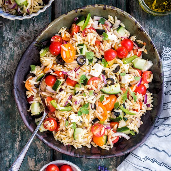 Greek Orzo Pasta Salad