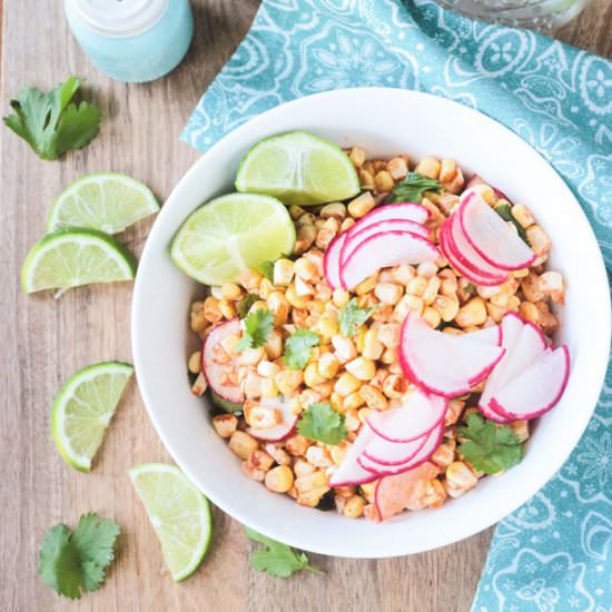 Raw Corn Radish Salad