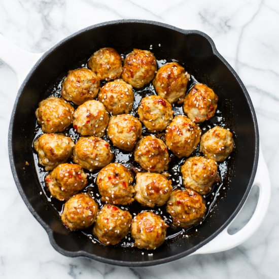 Paleo Chicken Teriyaki Meatballs