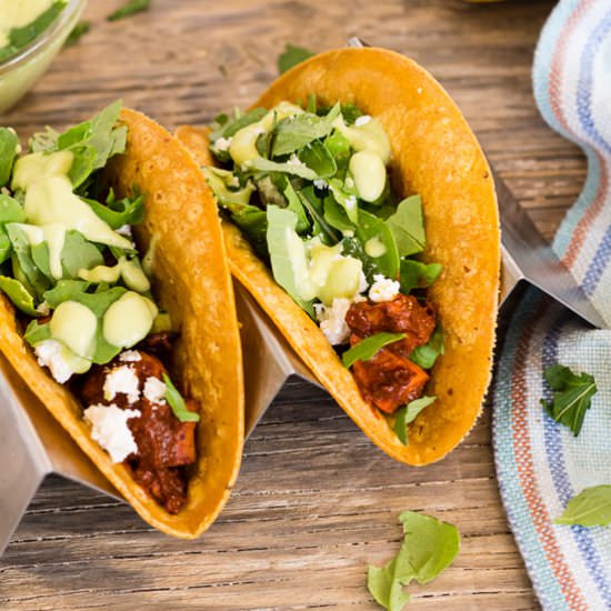 Vegetarian Mole Tacos