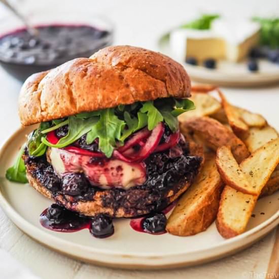 Balsamic Blueberry & Brie Burger
