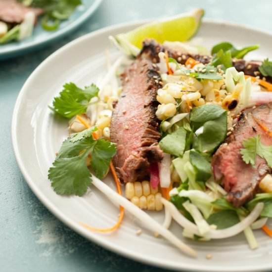 Grilled Steak and Corn Salad