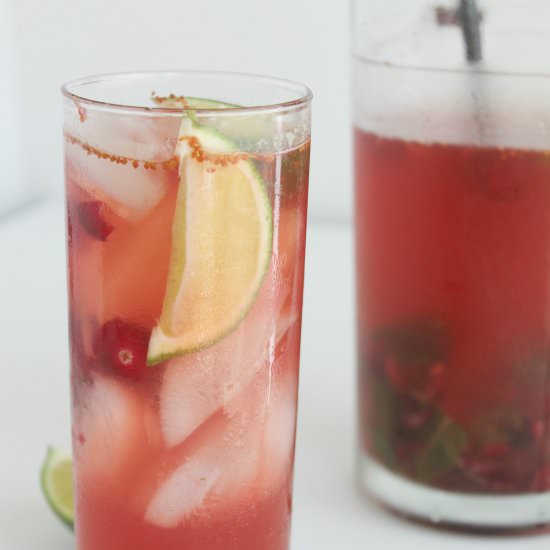 Iced Cranberry Mint Green Tea