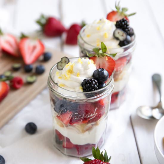 Berry Cups with Lemon Mascarpone