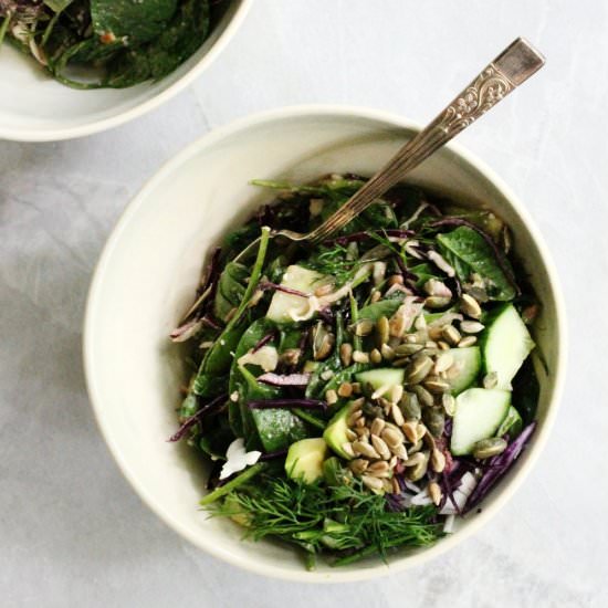 Spring Salad with Spinach and Dill