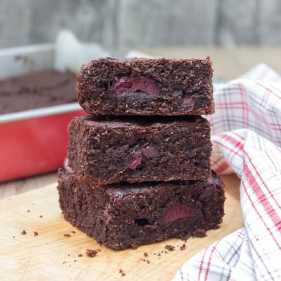 Dark Chocolate Cherry Brownies