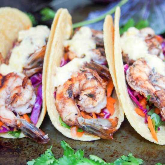 Jerk Spiced Shrimp Tacos