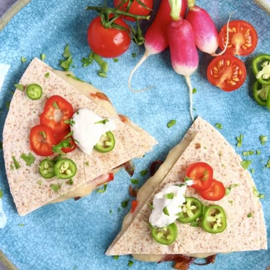 Vegan Stretchy Melty Cheese Quesadilla