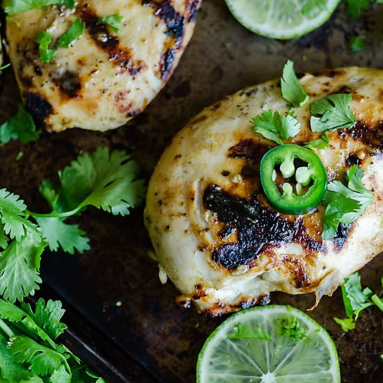 Best Coconut Lime Grilled Chicken