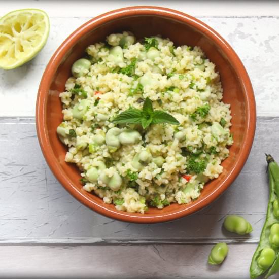 Broad Bean and Bulgur Wheat Salad